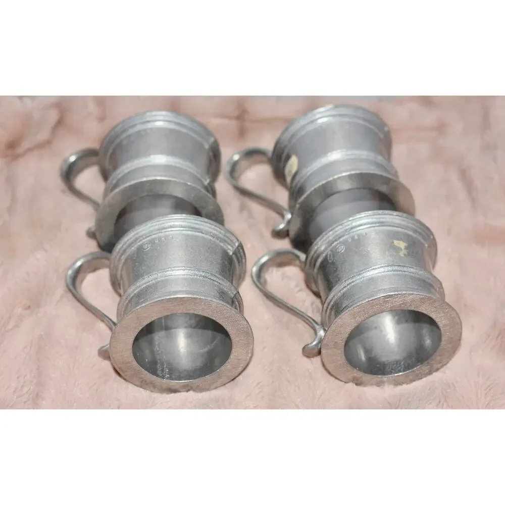 Mid Century Wilton Armentale Pewter Plough Tavern Mug Holder - Set of 4